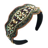 Hair Bands Velveteen Flower Baroque style & for woman & with rhinestone Sold By PC
