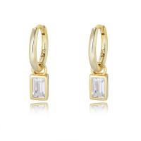 Huggie Hoop Drop Earring 925 Sterling Silver plated for woman & with rhinestone 18mm Sold By Pair