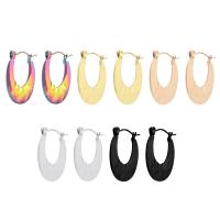 Acier inoxydable Levier Retour Earring, Acier inoxydable 304, bijoux de mode & pour femme, plus de couleurs à choisir, 17.50x23x3mm, Vendu par paire