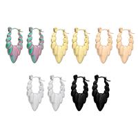 Acier inoxydable Levier Retour Earring, Acier inoxydable 304, bijoux de mode & pour femme, plus de couleurs à choisir, 17x25.50x3mm, Vendu par paire
