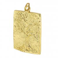 Brass Jewelry Pendants Rectangle gold color plated fashion jewelry & DIY & for woman golden Approx 3.5mm Sold By Lot