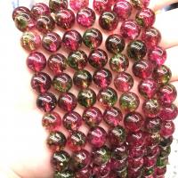 Crackle Quartz Beads, Round, polished, DIY & different size for choice, mixed colors, Sold Per Approx 38 cm Strand