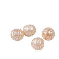 Natural Freshwater Pearl Loose Beads, Round, Carved, DIY, 12mm, Sold By PC