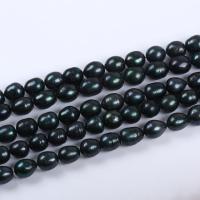 Reis Süßwasser Zuchtperlen, Perlen, DIY, Malachitgrün, 12-13mm, verkauft per ca. 38 cm Strang
