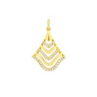 Cubic Zirconia Micro Pave Brass Pendant, 18K gold plated, Unisex & different styles for choice & micro pave cubic zirconia & hollow, more colors for choice, nickel, lead & cadmium free, Sold By PC