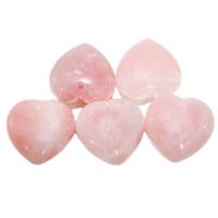Pingentes quartzo natural, quartzo rosa, Coração, polido, unissex, rosa, 45mm, vendido por PC