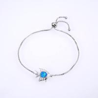 Brass Bracelet & Bangle with Opal plated & for woman nickel lead & cadmium free Length 11-22 cm Sold By PC