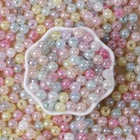 Acrylic Jewelry Beads Round & DIY & crackle 8mm Sold By Bag