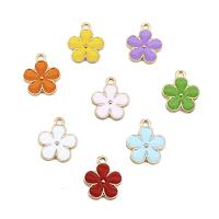 Tibetan Style Enamel Pendants, Flower, gold color plated, DIY, more colors for choice, nickel, lead & cadmium free, 16x13.50mm, Sold By PC