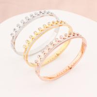 Stainless Steel Bangle, 304 Stainless Steel, fashion jewelry & for woman & with rhinestone, more colors for choice, 60mm,6mm, Sold By PC