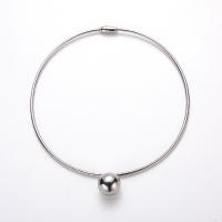 Fashion Choker Necklace, 304 Stainless Steel, fashion jewelry & for woman, original color, 3mm,13mm, Length:Approx 15.75 Inch, Sold By PC