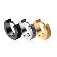 Titanium Steel  Earring Donut Vacuum Ion Plating fashion jewelry & for man Sold By Bag
