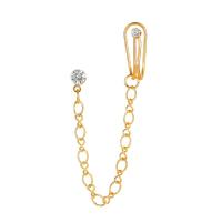 Zinc Alloy Drop Earrings plated fashion jewelry & micro pave cubic zirconia & for woman nickel lead & cadmium free Length 11 cm Sold By PC
