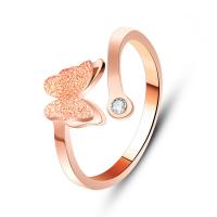 Brass δάχτυλο του δακτυλίου, Ορείχαλκος, Πεταλούδα, επιχρυσωμένο, κοσμήματα μόδας & για τη γυναίκα & με στρας, περισσότερα χρώματα για την επιλογή, νικέλιο, μόλυβδο και κάδμιο ελεύθεροι, 18mm, Sold Με PC