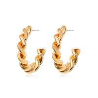 Zinc Alloy Stud Earring Letter C plated fashion jewelry & for woman nickel lead & cadmium free 25mm Sold By Pair
