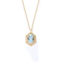 Cubic Zircon Micro Pave 925 Sterling Silver Necklace, with Topaze, gold color plated, micro pave cubic zirconia & for woman, gold, 13.80mm, Length:Approx 17.7 Inch, Sold By PC