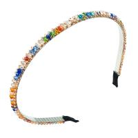 Hair Bands, Crystal, with Fishing Line, fashion jewelry & for woman, more colors for choice, 380x80mm, Sold By PC