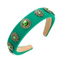 Hair Bands Pleuche with Glass Rhinestone & Sponge Baroque style & for woman Sold By PC