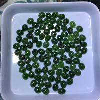 Hetian Jade Cabochon, Oval, polished, DIY, green, 9x11mm, Approx 50PCs/Bag, Sold By Bag