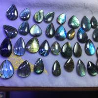 Labradorite Decoration, Teardrop, polished, grey, 26-35mm, Approx 30PCs/Bag, Sold By Bag