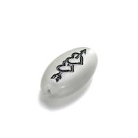 Acryl Schmuck Perlen, oval, DIY & glänzend & Emaille, keine, 10x18x6mm, ca. 100PCs/Tasche, verkauft von Tasche