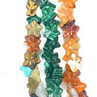 Perles de pierres précieuses mixtes, Pierre naturelle, fleur, DIY & différents matériaux pour le choix, plus de couleurs à choisir, 15x15x7mm, Vendu par Environ 38 cm brin