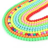 Polymer Ton Perlen , rund, Epoxidharzklebstoff, DIY, keine, 8x7mm, ca. 53PCs/Strang, verkauft von Strang