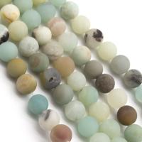 Amazonit Perlen, rund, poliert, DIY & verschiedene Größen vorhanden & satiniert, verkauft per ca. 15.16 ZollInch Strang