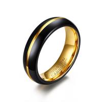 Tungsten Steel Ring for Men  plated & for man & two tone 6mm Sold By PC