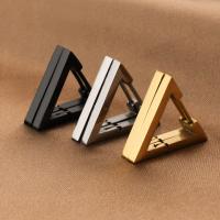 Stainless Steel Lever Back Earring 304 Stainless Steel Triangle polished fashion jewelry & Unisex Sold By Pair