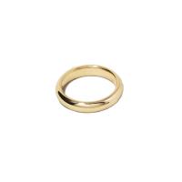 Titanium Steel Finger Ring, Donut, Vacuum Ion Plating, fashion jewelry & Unisex & different size for choice, golden, US Ring Size:6-8, Sold By PC