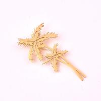Fashion Brooch Jewelry, Titanium Steel, Tree, Vacuum Plating, Unisex & hollow, more colors for choice, 70x37mm, Sold By PC