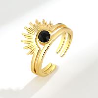 Cúbicos Circonia Micro Pave anillo de latón, metal, chapado, 2 piezas & Ajustable & micro arcilla de zirconia cúbica & para mujer, más colores para la opción, Vendido por UD