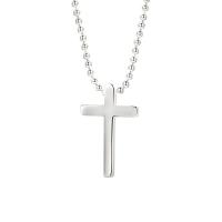 Brass Necklace with 1.96 inch extender chain Cross platinum color plated for woman Length Approx 15.75 Inch Sold By PC