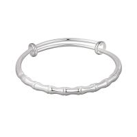 Brass Cuff Bangle, platinum color plated, Adjustable & for woman, 58x5mm, Sold By PC