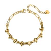Stainless Steel Jewelry Bracelet 304 Stainless Steel with 1.57 inch extender chain Vacuum Ion Plating for woman Length Approx 6.7 Inch Sold By PC