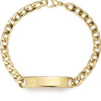 Stainless Steel smycken Armband, 304 rostfritt stål, för kvinna, gyllene, Längd Ca 6.9 inch, Säljs av PC
