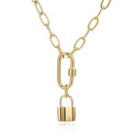 Edelstahl Schmuck Halskette, 304 Edelstahl, mit Verlängerungskettchen von 1.96 inch, Türschloss, für Frau, keine, Länge:ca. 16.14 ZollInch, verkauft von PC