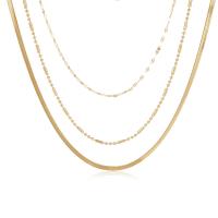 Multi Layer Necklace 304 Stainless Steel with 1.96 inch extender chain Vacuum Ion Plating for woman & multi-strand Length Approx 15.75 Inch Sold By PC