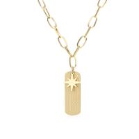 Stainless Steel Jewelry Necklace, 304 Stainless Steel, with 1.96 inch extender chain, Vacuum Ion Plating, for woman, golden, Length:Approx 15.75 Inch, Sold By PC