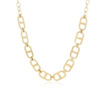 Stainless Steel Chain Necklace 304 Stainless Steel with 1.96 inch extender chain Vacuum Ion Plating for woman & hollow Length Approx 14.96 Inch Sold By PC