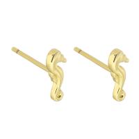 Brass Stud Earring gold color plated fashion jewelry & for woman golden Sold By Lot