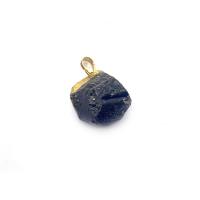 Quartz Gemstone Pendants with Brass irregular gold color plated Unisex 17x41- Sold By PC