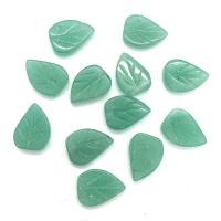 Natural Aventurine Pendants, Green Aventurine, Leaf, Carved, Unisex, green, 10x19mm, Sold By PC