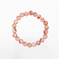 Gemstone Bracelets, Natural Stone, Round, for woman, pink, nickel, lead & cadmium free, Length:Approx 16 cm, Sold By PC