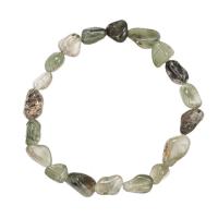 Gemstone Bracelets, Natural Stone, for woman, green, nickel, lead & cadmium free, Length:Approx 16 cm, Sold By PC