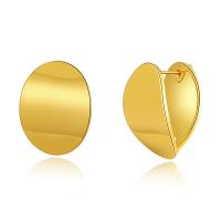 Brass Stud Earring, 18K gold plated, fashion jewelry & for woman, golden, nickel, lead & cadmium free, 16x24mm, Sold By Pair
