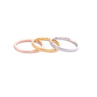 Titanium Steel Finger Ring, Vacuum Ion Plating, fashion jewelry & Unisex & different size for choice, more colors for choice, 2mm, Sold By PC