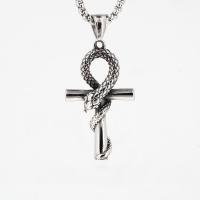 Titanstahl Halskette, Modeschmuck & unisex & verschiedene Stile für Wahl, 24.80x40.20mm, Länge:ca. 23.62 ZollInch, verkauft von PC