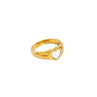 Палец кольцо из нержавеющей стали, Нержавеющая сталь 316, Сердце, ювелирные изделия моды & разный размер для выбора & Женский, Много цветов для выбора, 7.50mm, размер:6-8, продается PC